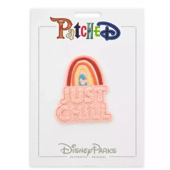 Disney Parks Patched - Mickey Mouse Icon Rainbow ''Just Chill'' NEW - Picture 1 of 1